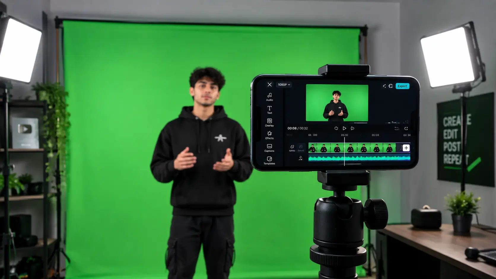 Remove and change the background in video editing
